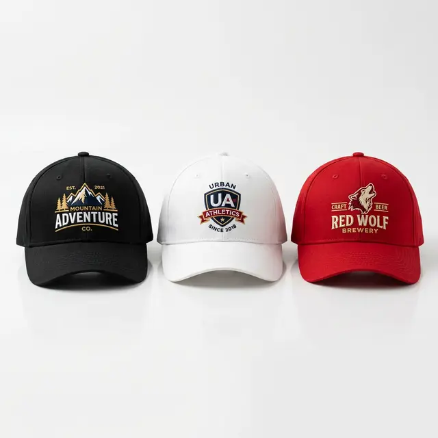 Gorras con bordado personalizado y diseño digital de alta calidad
